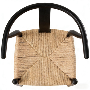 Silla de Comedor Moderna de Madera Maciza de Grado Comercial con Asiento de Cuerda Trenzada, Duradera para Restaurante, Hotel, Cafetería, Oficina, Cocina y Hogar - Product Image 6