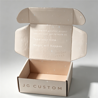 Boîtes d'expédition en carton ondulé gris écologiques avec logo personnalisé imprimé, emballage en papier, boîte pliante carrée pour cadeau