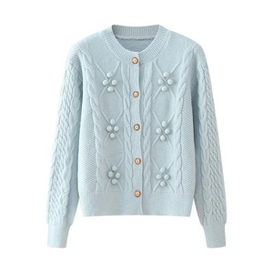 Women's Knit <b>Cardigan</b> Loose Fit Single Breasted Anti-Pilling Spring Autumn Wear - Product Image 2