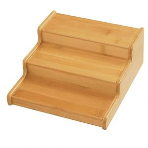 Organizador de Especias Expandible de 3 Niveles, Estante para Especias de Bambú - Product Image 1