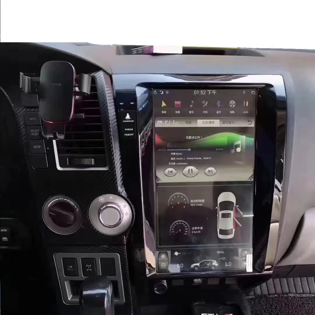 Tesla Style Vertikaler Bildschirm Android 9.0 13.6 "Auto DVD Für Toyota Tundra 2007-2011 Sequoia 2007-2018 Auto Video GPS Navigation