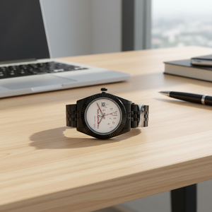 Montre de luxe pour homme avec miroir en cristal saphir, boîtier en acier inoxydable de 41 mm, bracelet en acrylique, montre mécanique automatique - Product Image 4