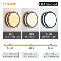 Super Bright LED Bulkhead Aluminium 3CCT Round Flush Wall Mount Light Plafonniers pour Chambre Cuisine Salle de Bain
