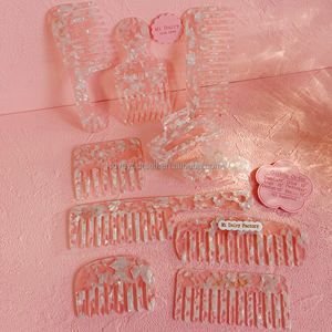 MiDairy, gran oferta de alta calidad, bonitos peines de acetato de celulosa de Color Rosa gelatina y juego de pinzas para el pelo para mujer - Product Image 3