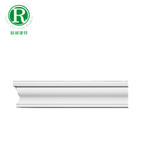 OC-3118 Moulure d'angle moderne en polyuréthane écologique, design à double couche avec bord arrondi, petit bord supérieur étroit, bords parallèles larges