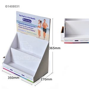 Soporte de exhibición de cartón para mostrador, expositor personalizado de <span class=keywords><strong>2</strong></span> niveles - Product Image 3