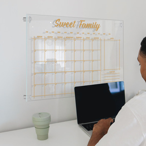 Custom Acrylic Clear Weekly Meal Planner Board Reusable Refrigerator Magnet Dry Erase Board Week Calendar - Product Image 4