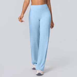 Pantaloni Yoga a Vita Alta e Gamba Dritta per Donne, Leggings Morbidi e Leggeri per <span class=keywords><strong>Palestra</strong></span>, Attività all'Aperto e Uso Casual - Product Image 2