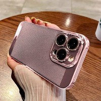 Coque de téléphone respirante et électro-plaquée pour iPhone 18 Pro Max, protection intégrale antichoc compatible avec iPhone 16 14