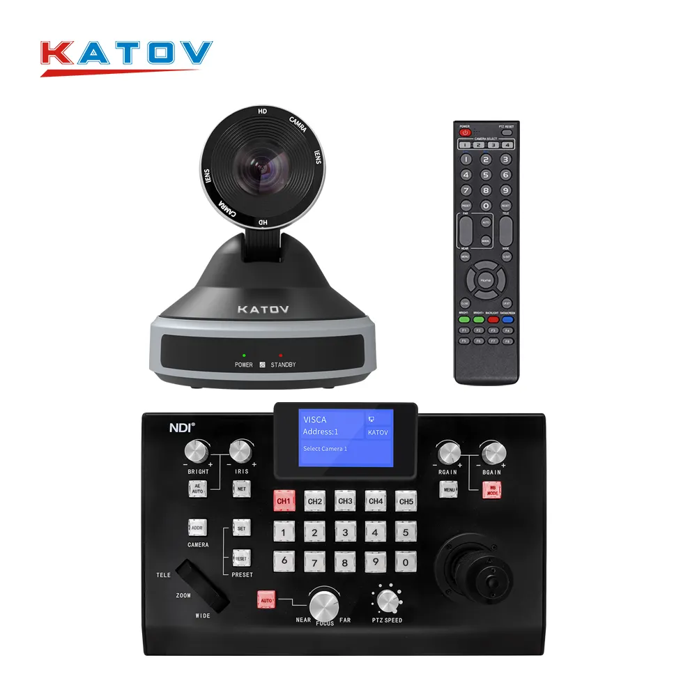 Sistema di videoconferenza KATOV telecamera usb 3.0 controllo joystick ptz 20x Zoom Conference telecamere Ip PTZ SDI