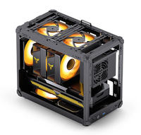Boîtier Gaming JONSBO C6 Max Noir&Blanc MATX pour Carte Mère Micro-ATX, Tour PC