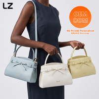 Sac à main en cuir véritable LZ OEM ODM pour femme avec nœud, sacs fourre-tout en cuir, sac à bandoulière, fabricant de logos personnalisés Guangzhou