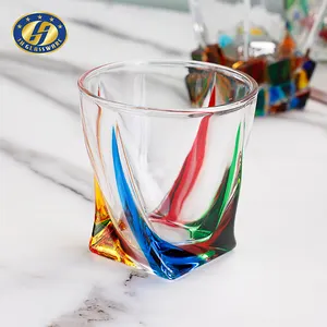 280Ml Hand Tekening Gekleurde Glas Bier Beker Whisky En Glazen Gift Set Glas Voor Whisky