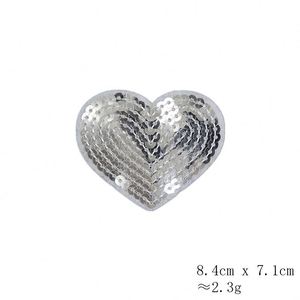 2021 NEW Fashion Shiny Star Heart Shape Sequin Embroidery Patch Iron on - Product Image 4