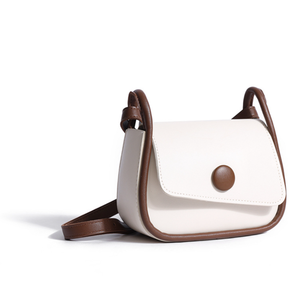 Two Tone Small <b>Square</b> Shoulder Bag PU Crossbody Purse Flap Handbag for Daily Use - Product Image 1