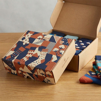 Boîte d'expédition en papier pour chaussettes, impression personnalisée, taille spéciale, sérigraphie, Noël