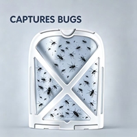 Piège à mouches électrique pour intérieur, tue-insectes domestique pour mouches domestiques, moucherons et insectes volants, design animal élégant