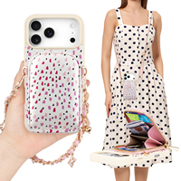 Étui de téléphone en cuir microfibre personnalisé avec sangle détachable, design floral, protection antichoc de luxe pour iPhone 18