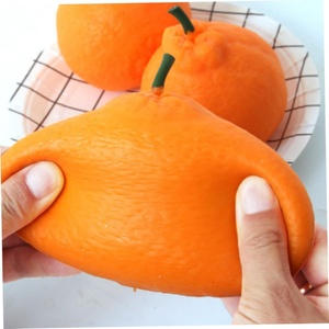JITENG Grandes balles anti-stress en forme de fruit orange moche en TPR, jouet sensoriel réaliste à presser pour adultes, pour l'anxiété - Product Image 5