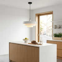 Lampe suspendue LED en fer pour restaurant, bar, chambre à coucher, style japonais moderne et épuré, luminaires suspendus et lustres