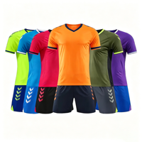 Maillot de football personnalisé OEM à sublimation, manches courtes, séchage rapide, respirant, en polyester, uniforme de football, nom, numéro, kit d'entraînement, logo