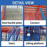 Özel Ağır Hizmet Tipi Çelik Yapı Mezzanine Katlı Platform Depo Depolama Mezzanine Raf Sistemi
