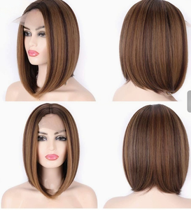 Bob propose des perruques de cheveux raides. Ils proposent des perruques courtes en dentelle transparente sans colle, adaptées aux femmes. - Product Image 6