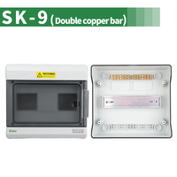 ZLELE SK-9 Alimentation électrique à 9 voies haute résistance en matériau PC IP65, étanche, ignifuge, pour usage industriel extérieur, distribution en Chine