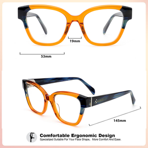 <span class=keywords><strong>Occhiali</strong></span> da vista Vintage con montatura in acetato per uomo <span class=keywords><strong>donna</strong></span> <span class=keywords><strong>occhiali</strong></span> <span class=keywords><strong>trasparenti</strong></span> moda stampa rivetto per Computer in stile lettura <span class=keywords><strong>occhiali</strong></span> da vista - Product Image 2