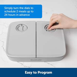 Pour PetSafe automatique chat chien mangeoire 2 repas programmable sec semi-humide distributeur de nourriture 3 tasses/16 onces capacité bols pour animaux de compagnie mangeoires - Product Image 2