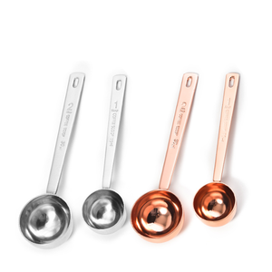 Juego de Tazas y Cucharas Medidoras de Acero Inoxidable de Forma Redonda de 15 ml y 30 ml - Product Image 2