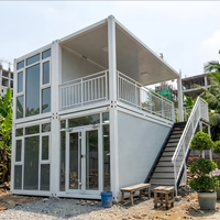 Maison conteneur modulaire préfabriquée et démontable avec un design moderne et respirant, idéale pour les bureaux, hôtels et ateliers, respectueuse de l'environnement