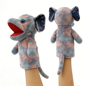 Marioneta de ratón personalizada, marioneta de animal masticable, marioneta de peluche teñida, juguete para contar historias para niños, marioneta de ratón peluda - Product Image 3