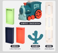 Jouets éducatifs pour enfants Train Domino électrique à monter soi-même, ensemble de blocs de construction avec lumière et musique