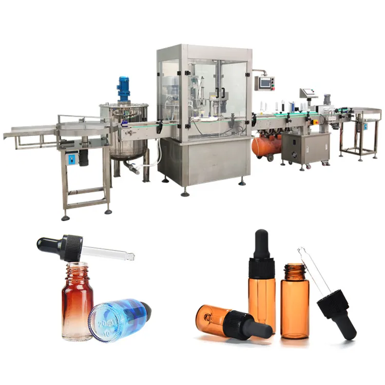 JB-Y2 automatic ink filling essential oil bottle filling plugging in and capping machine