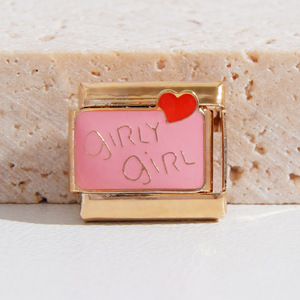 Italian Modular Stainless Steel Charm Bracelet With DIY Lettering Heart Pattern Women's Jewelry Gift Accessory - Product Image 4