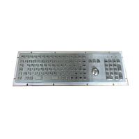 Clavier mécanique industriel avec trackball pour kiosque, guichet automatique, machine industrielle, clavier d'ordinateur en acier inoxydable
