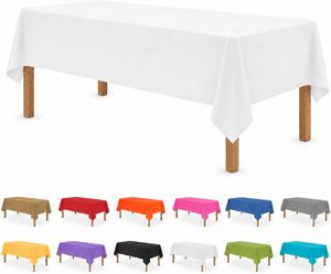 Disposable <b>Plastic</b> Rectangular <b>Tablecloth</b> Thanksgiving Mother's Day Big Size Solid Color PE Waterproof Party Supplies Outdoor - Product Image 1