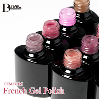 Vernis Gel UV LED Semi-Permanent BD French pour Ongles – Couleurs Variées, Bouteille Liquide à Tremper pour Salons de Manucure