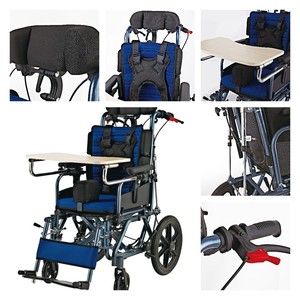 Silla de ruedas de aluminio reclinable de elevación de alta calidad para parálisis cerebral niños adultos-Suministros de terapia de rehabilitación peso ligero - Product Image 6
