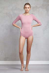 Combinaisons de yoga personnalisées pour femmes, manches 3/4, une pièce, vêtements de sport, maillots de bain, OEM - Product Image 2