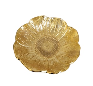 Vantage Bol de nourriture sèche décoratif de luxe moderne avec fini plaqué or pour les fêtes de désherbage de la maison et de la cuisine - Product Image 4