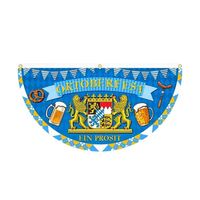 Bannière de festival de la bière Oktoberfest en gros, 90x45cm, polyester, impression numérique, demi-cercle, décoration événementielle