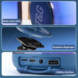 Enceinte Bluetooth TG376, haute qualité sonore, lumière d'ambiance, connectée à un ordinateur, caisson de basses, volume élevé, enceinte sans fil pour extérieur - Product Image 6