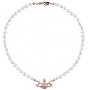 <span class=keywords><strong>Collana</strong></span> Girocollo <span class=keywords><strong>Saturno</strong></span> con Perle e Cristalli Brillanti, Gioiello Pianeta alla Moda 2026 per Donne - Product Image 3
