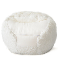 Fauteuils poufs en forme de larme à poils longs