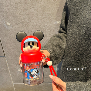 Vaso Infantil de Tritán con Diseño de Dibujos Animados de <span class=keywords><strong>Disney</strong></span>, 290 ml, Botella de Agua con Tapa para el Regreso a Clases y Regalos - Product Image 3