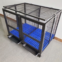 Cage pour chien XXL de haute qualité et confortable, personnalisée, à double porte, en fer, pour chien de grande taille, pour l'extérieur