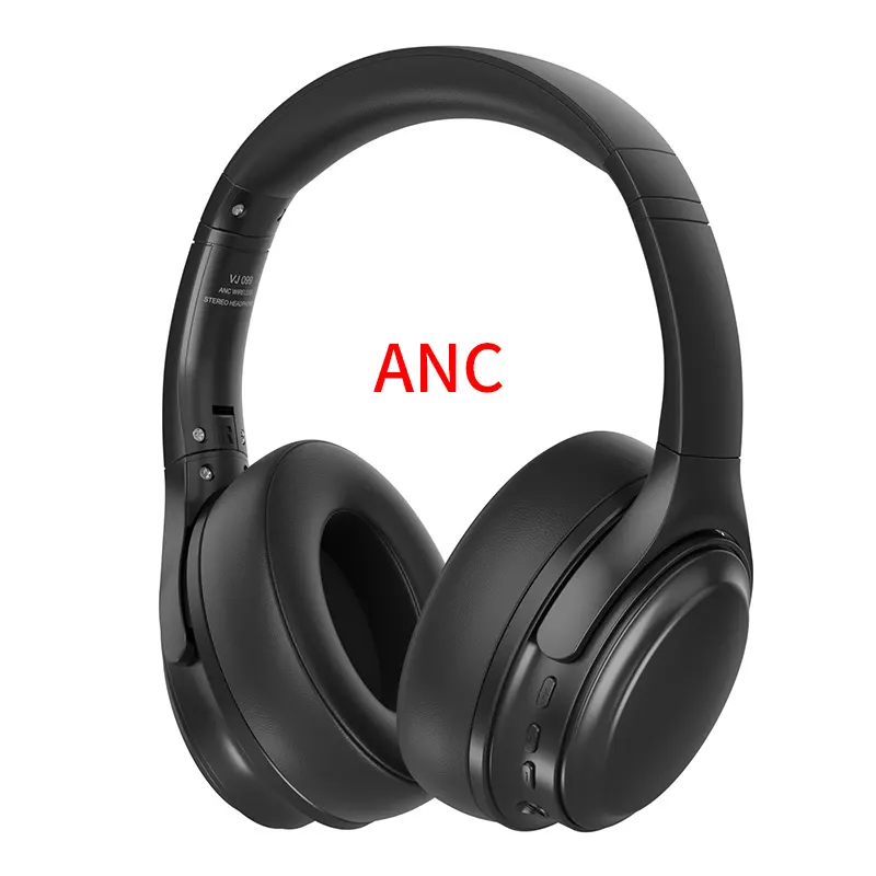 VJ099 Headset ANC nirkabel pembatal bising aktif Over-ear dengan mikrofon ENC Gaming Casque San Fil