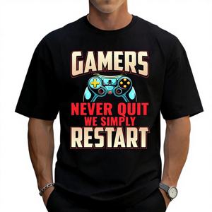 USA Stocked Vintage Casual Men's Fitness T-Shirt 180 Grams Cotton Short Sleeve Breathable Eco-Friendly Inspirational Print - Product Image 1